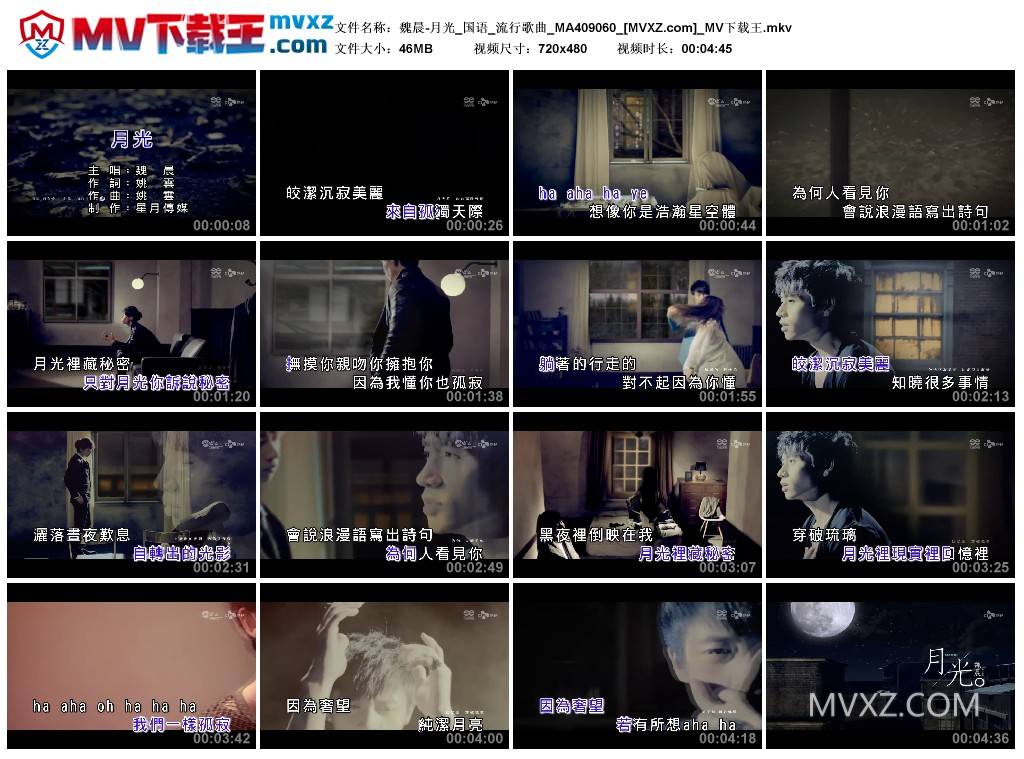 魏晨-月光_国语_流行歌曲_MA409060